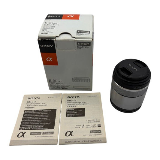 ソニー SONY 単焦点レンズ E 30mm F3.5 Macro ソニー Eマウント用 APS-C専用 SEL30M35 カメラ レンズ 軽量 中古 W1