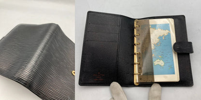 LOUIS VUITTON エピ アジェンダPM 手帳カバー ブラック R20052 リフィルあり 中古 D4
