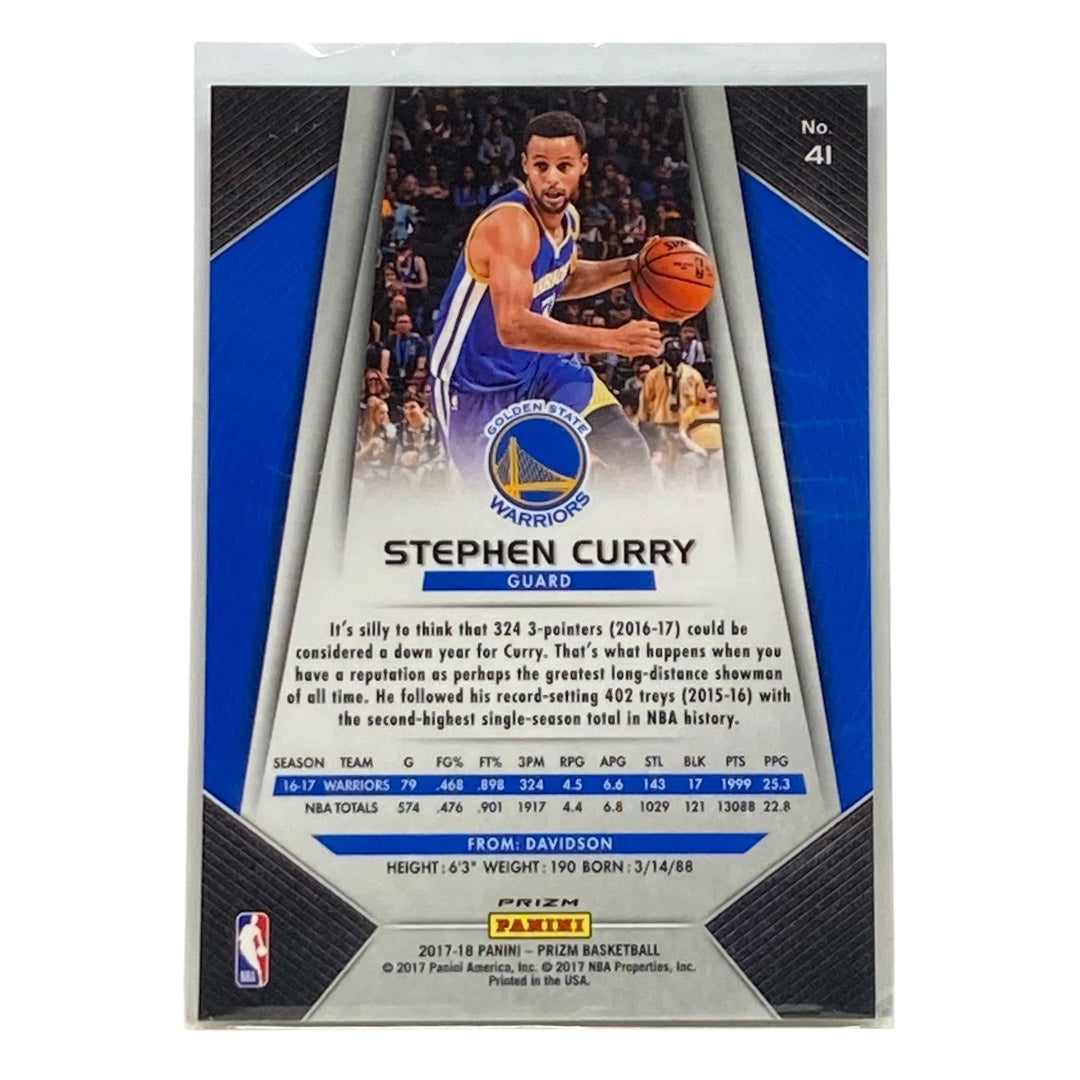 PANINI NBAカード PRIZM STEPHEN CURRY WARRIORS #41 中古 IT2