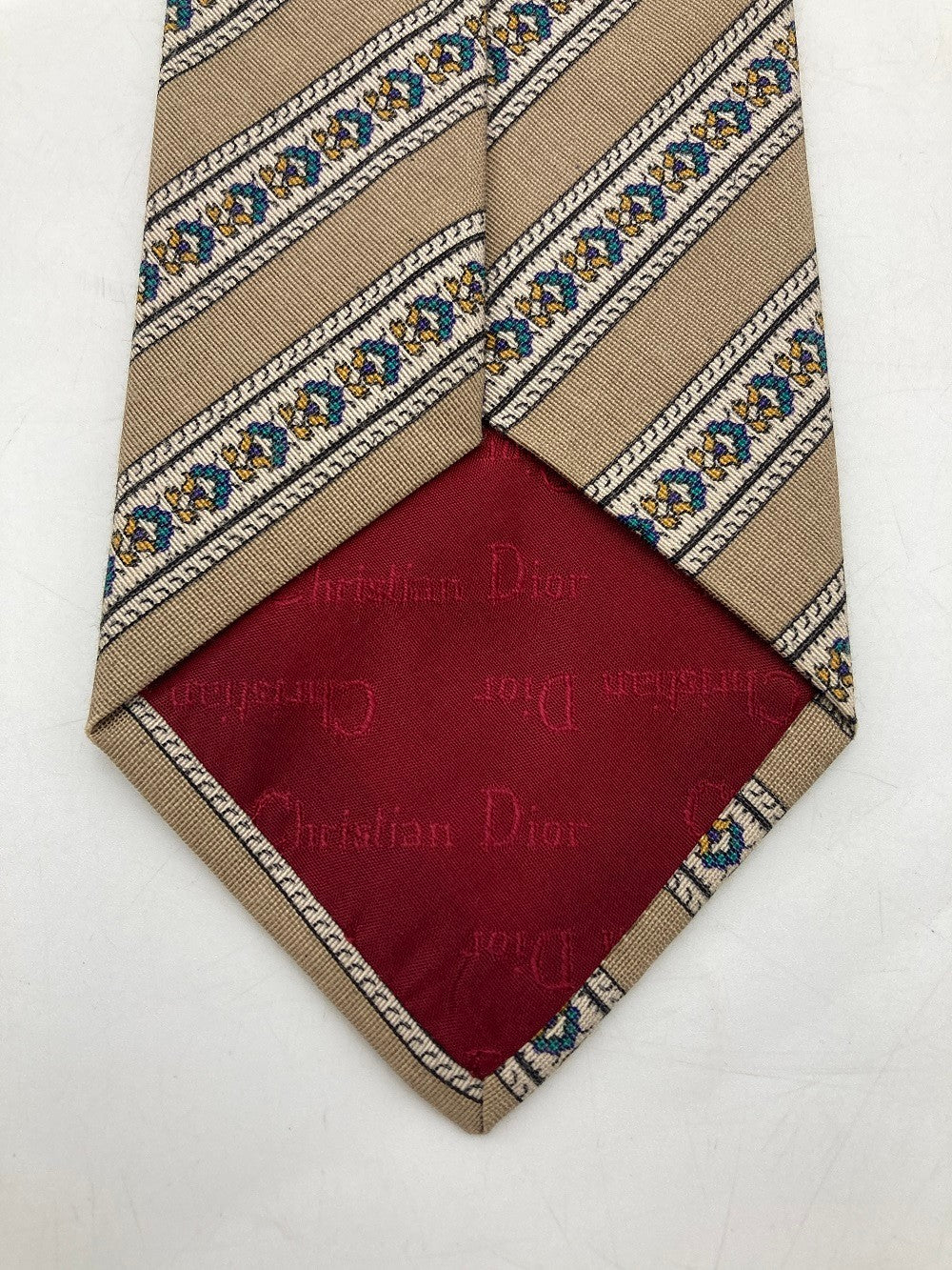 Christian Dior MONSIEUR クリスチャンディオール ムッシュ ネクタイ レジメンタル シルク混 中古 D4