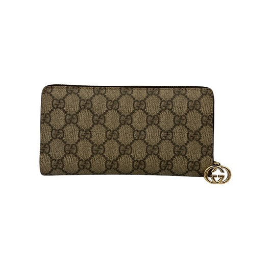 GUCCI グッチ GGスプリーム ラウンドファスナー長財布 212110 中古 D4