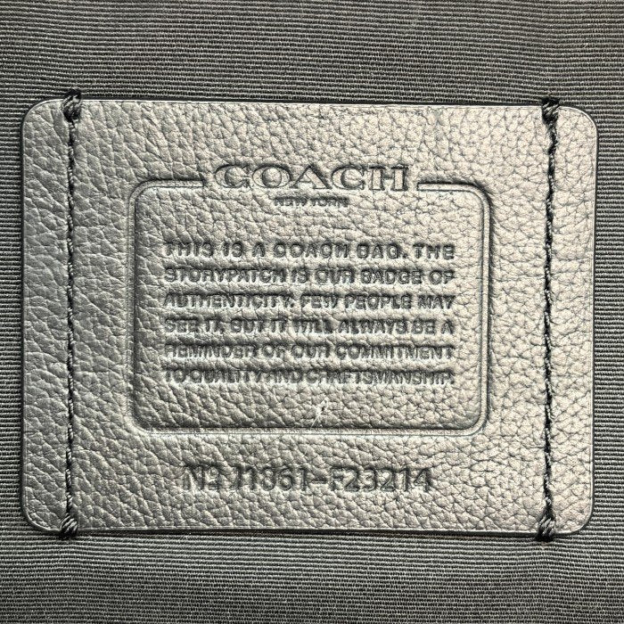 COACH コーチ レザー リュックサック F23214 バックパック ブランド メンズ 本革 ブラック ネイビー 通勤 中古 W４