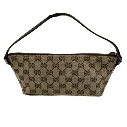 GUCCI グッチ GGキャンバス アクセサリーポーチ ミニ ハンド バッグ 039 1103 2123 鞄 ブランド 小さめ ブラウン 中古 W４