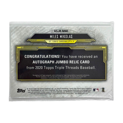 TOPPS MLBカード TRIPLE THREADS MILES MIKOLAS ST. LOUIS CARDINALS 63/75 #ASJR-MMI 中古 IT1
