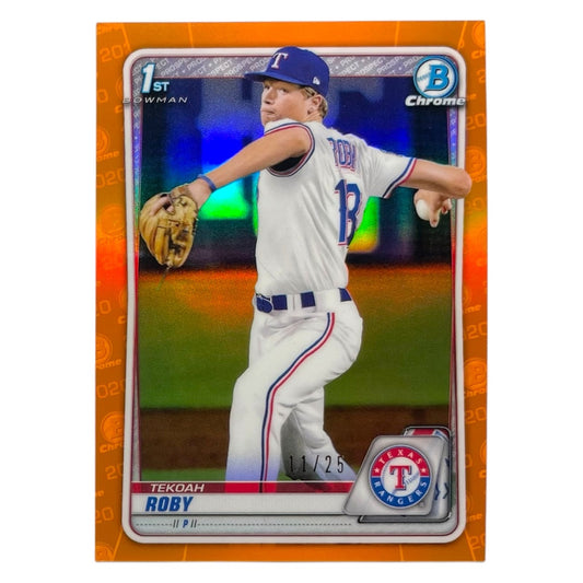 TOPPS MLBカード BOWMAN CHROME 1ST TEKOAH ROBY TEXAS RANGERS /25 #BD-76 中古 IT2