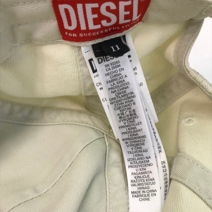 DIESEL ディーゼル CORRY-DIV-WASH キャップ ユニセックス コットン 帽子 ロゴ ホワイト サイズ2 A11356 中古 T1