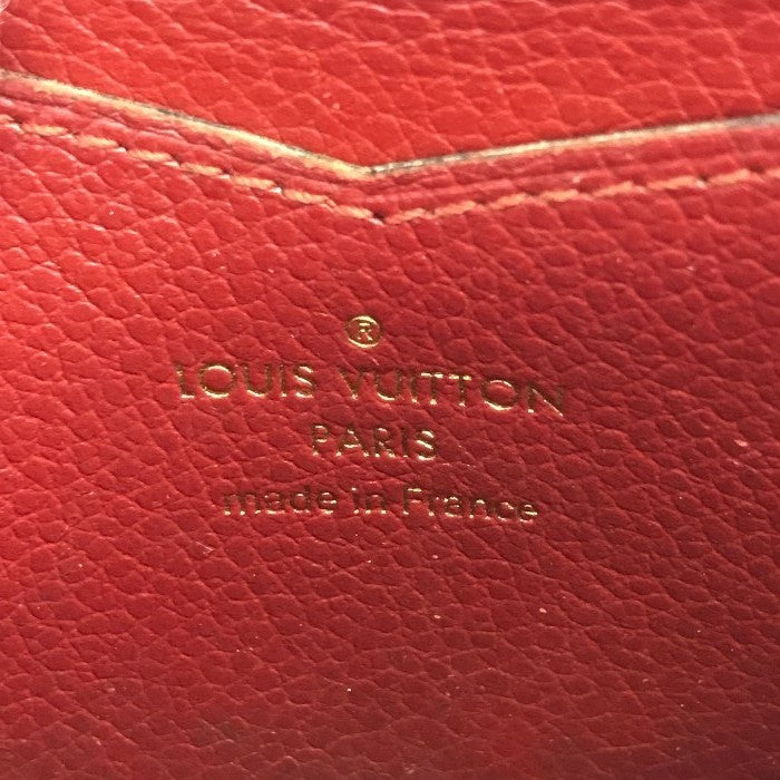 LOUIS VUITTON ルイ ヴィトン モノグラム アンプラント ジッピー コインパース ユニセックス ラウンドジップ 小銭入れ レザー スカーレット M63696 中古 T1