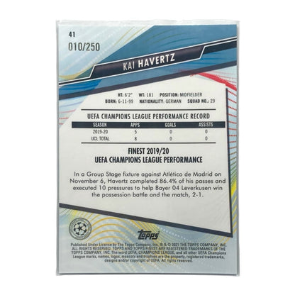 TOPPS サッカーカード FINEST KAI HAVERTZ CHELSEA /250 #41 中古 IT2