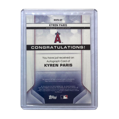 TOPPS MLBカード BOWMAN STERLING KYREN PARIS ANGELS #BSPA-KP 中古 IT2