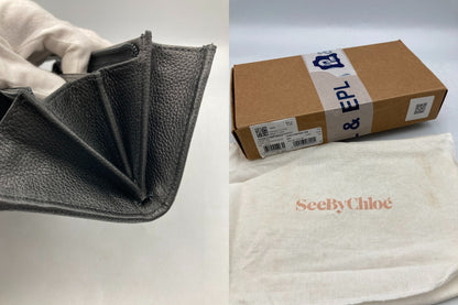 SEE BY CHLOE [シーバイクロエ] リジ― リッジ― 長財布 レディース CHS17WP582 ブラック 中古 D4