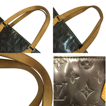 LOUIS VUITTON ルイヴィトン ヴェルニ ヒューストン トートバッグ レディース ハンドバッグ エナメル グレー 中古 T1