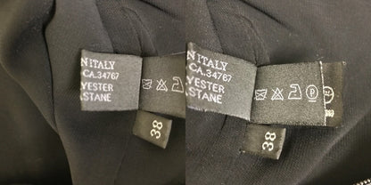 PRADA プラダ ワンピース レディース ノースリーブ 無地 シンプル 膝丈 ブラック 38サイズ 春 夏 フォーマル パーティ 中古 W1