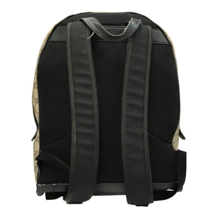 GUCCI グッチ GGスプリーム バックパック ユニセックス PVC レザー リュックサック A4収納 デイパック ベージュ 406370 中古 T1