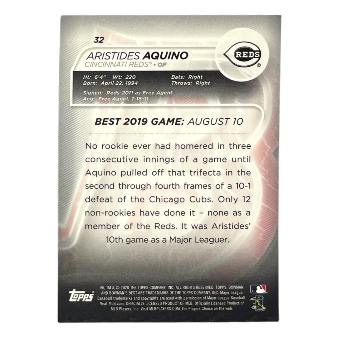 TOPPS MLBカード BOWMAN'S BEST ARISTIDES AQUINO CINCINNATI REDS /99 #32 中古 IT2