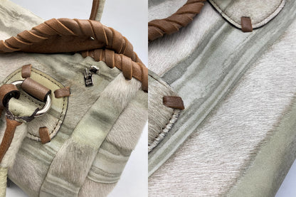 PELLE BORSA ペレボルサ ハラコ ハンドバッグ 中古 D4