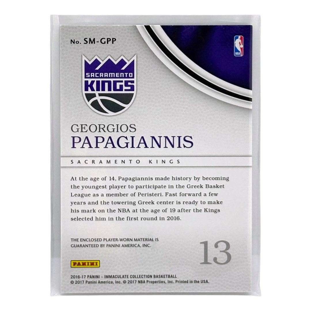 PANINI NBAカード IMMACULATE COLLECTION GEORGIOS PAPAGIANNIS SACRAMENTO KINGS /99 #SM-GPP 中古 IT1