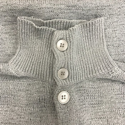 EMPORIO ARMAN エンポリオアルマーニ カーディガン ハイネック ボタン ライトグレー サイズ44 中古 N1