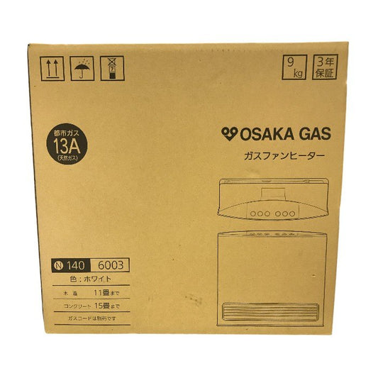 大阪ガス ガスファンヒーター ホワイト 都市ガス用 木造～11畳/コンクリート～15畳 140-6003 中古 T1