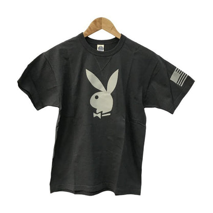 TOYS McCOY トイズマッコイ Tシャツ メンズ コットン 半袖 ラグラン PLAYBOY ウサギ プリント グレー Mサイズ 中古 T1