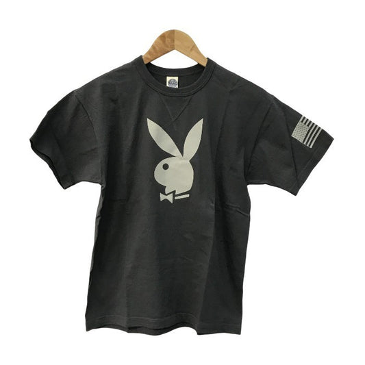 TOYS McCOY トイズマッコイ Tシャツ メンズ コットン 半袖 ラグラン PLAYBOY ウサギ プリント グレー Mサイズ 中古 T1