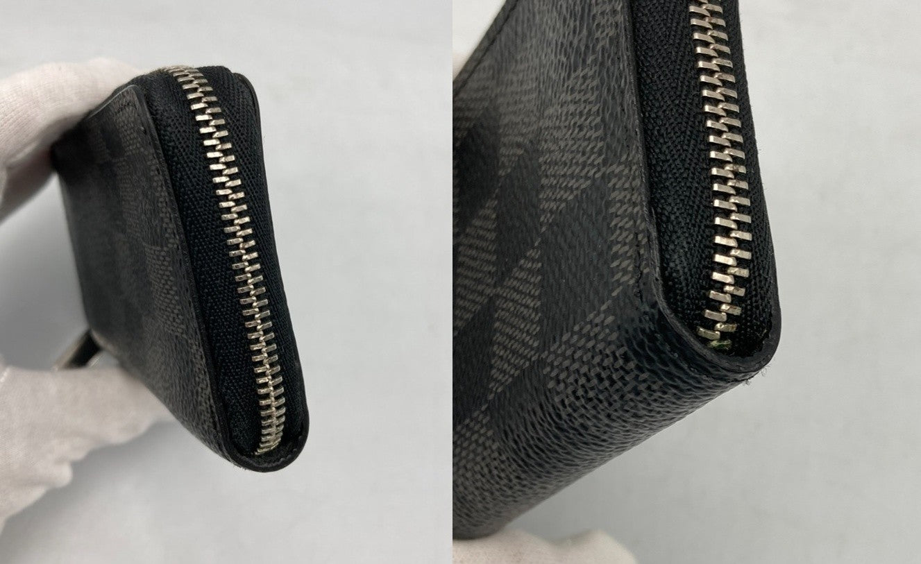 LOUIS VUITTON ルイヴィトン ジッピーコインパース ダミエ グラフィット N63076 中古 D4
