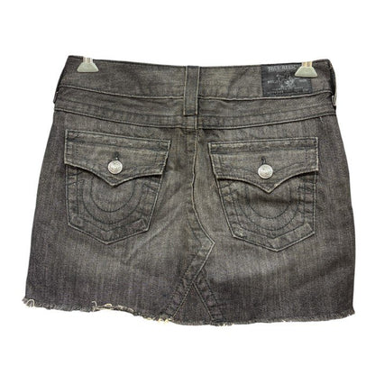TRUE RELIGION トゥルーレリジョン デニム ミニスカート 26 レディース スカート ボトムス y2k 平成レトロ 中古 W４