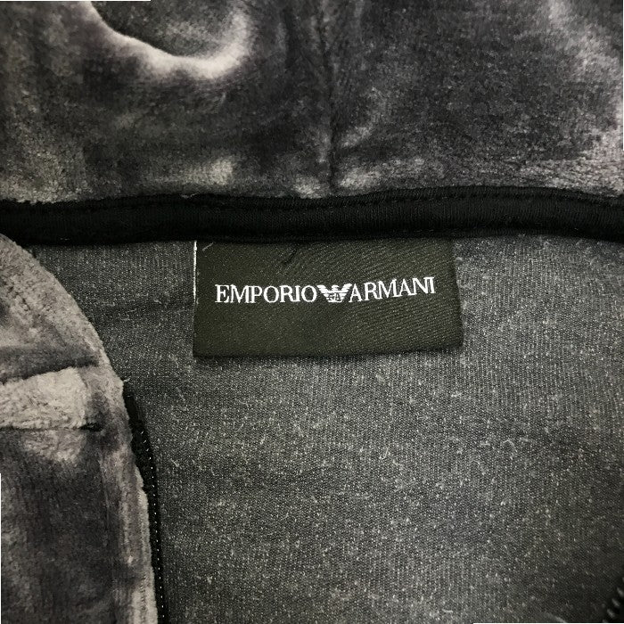 EMPORIO ARMAN エンポリオアルマーニ プルオーバー メンズ 秋冬 フード ベロア グレー XS 中古 M1