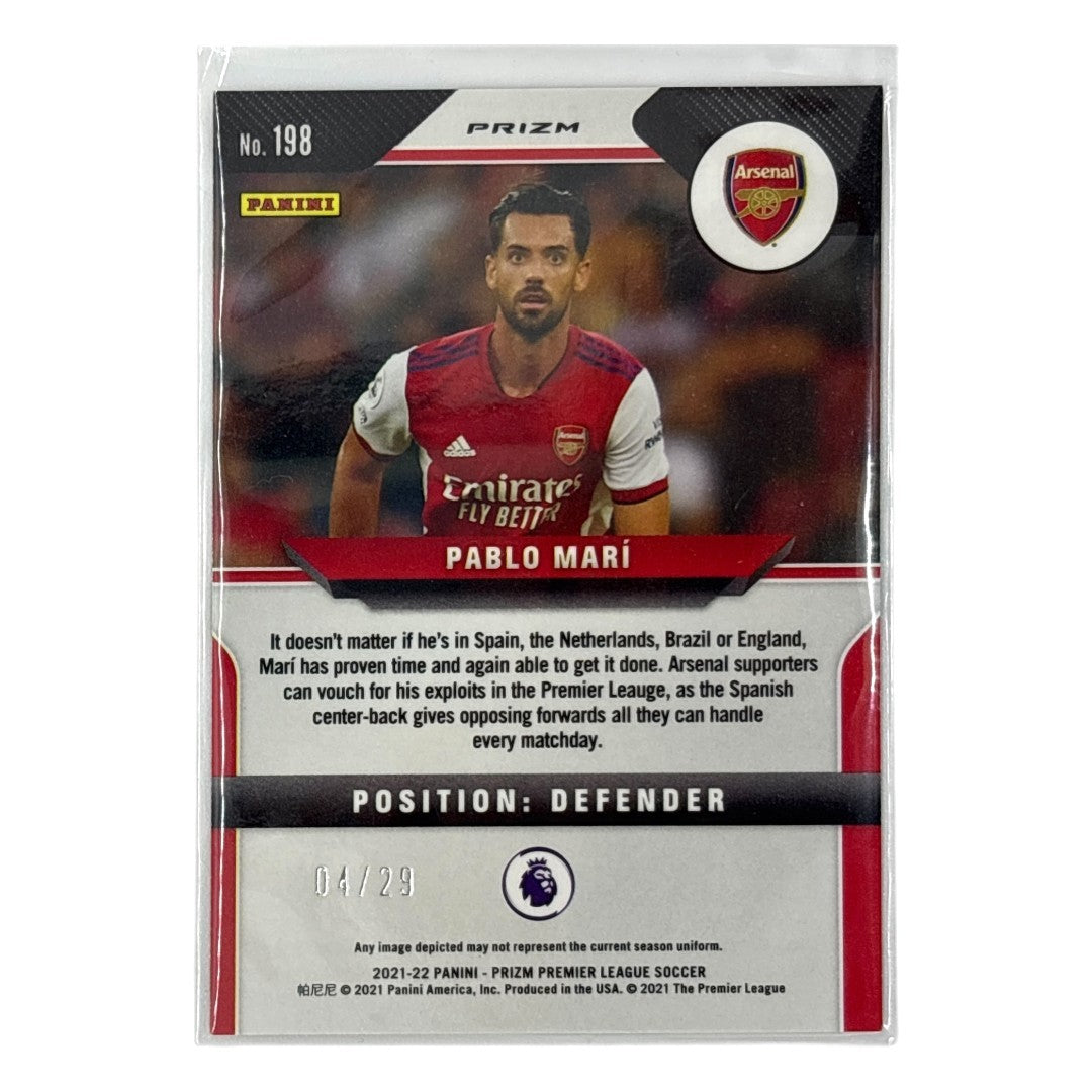PANINI サッカーカード PRIZM PREMIER LEAGUE PABLO MARI ARSENAL /29 #198 中古 IT1