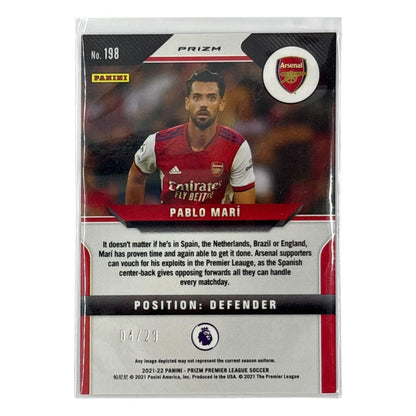 PANINI サッカーカード PRIZM PREMIER LEAGUE PABLO MARI ARSENAL /29 #198 中古 IT1