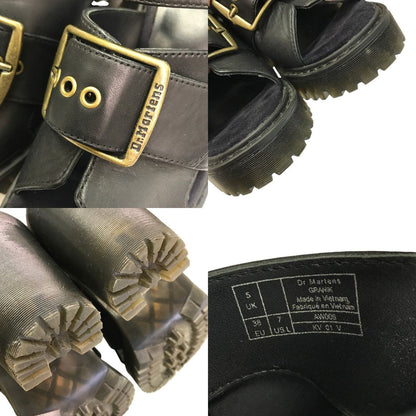 Dr.Martens ドクターマーチン GRANIK サンダル レディース レザー ヒール 厚底 バックル グラニク ブラック UK5 中古 T1
