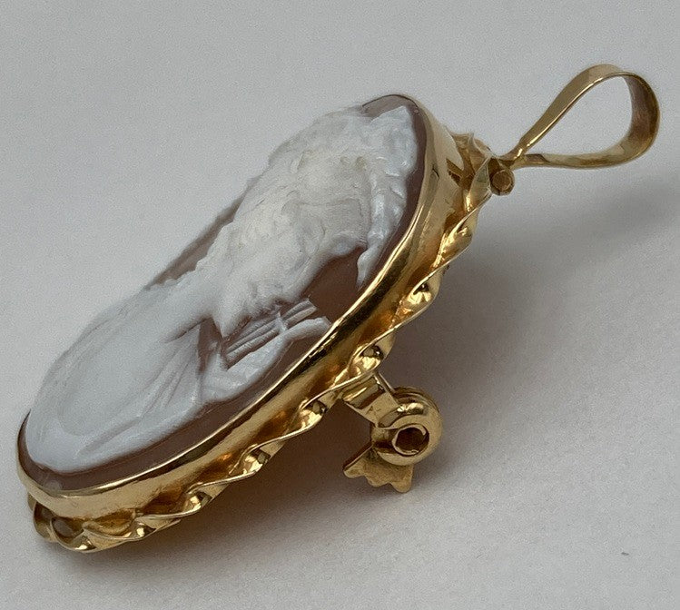 K18 カメオ ブローチ/ペンダントトップ 中古 D4