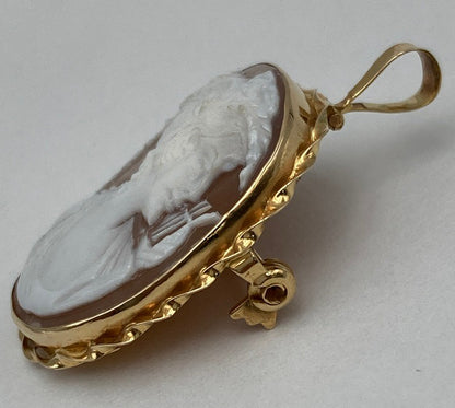 K18 カメオ ブローチ/ペンダントトップ 中古 D4