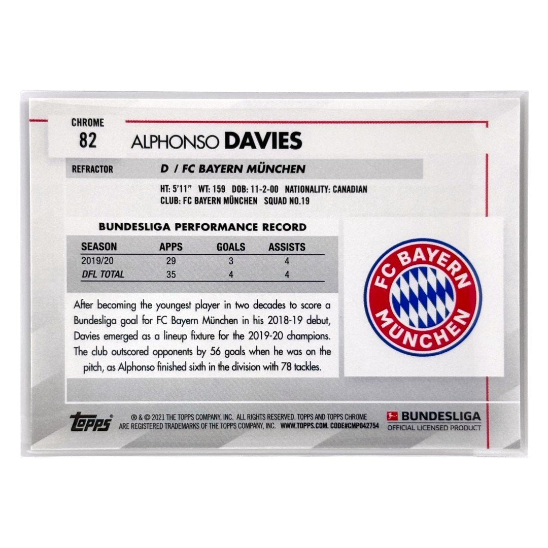 TOPPS サッカーカード CHROME ALPHONSO DAVIES BAYERN MUNCHEN #82 中古 IT1