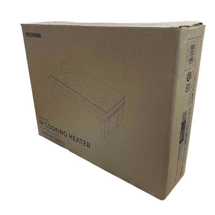 アイリスオーヤマ 2口 IHクッキングヒーター 最大1400W 100V 脚付き(18cm) ブラック IHK-WT41SAZ-B 電化 工事不要 安全 高火力 過熱防止 中古 R4