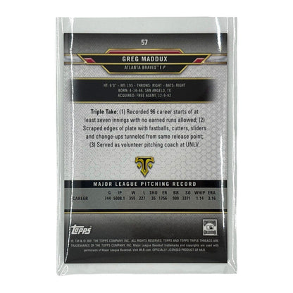 TOPPS MLBカード TRIPLE THREADS GREG MADDUX ATLANTA BRAVES 037/150 #57 中古 IT1