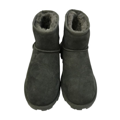 UGG アグ エッセンシャルミニ ムートンブーツ レディース ESSENTIAL MINI ウール グレー 24cm 1016063 中古 T1
