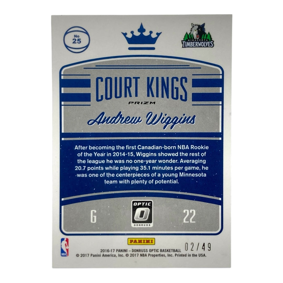 PANINI NBAカード DONRUSS OPTIC PRIZM ANDREW WIGGINS TIMBERWOLVES 02/49 #25 中古 IT2