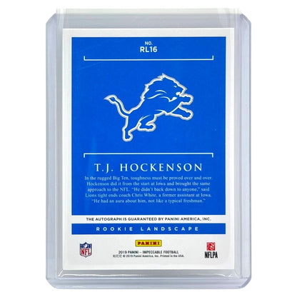 PANINI NFLカード IMPECCABLE T.J. HOCKENSON DETROIT LIONS /75 #RL16 中古 IT1