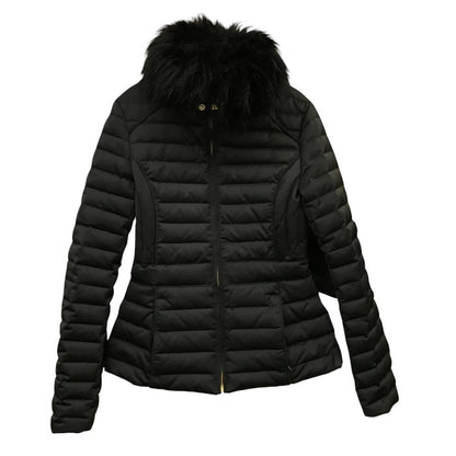 HUNTER ハンター ダウンジャケット レディース 冬 ファー ブラック XSサイズ 中古 N1