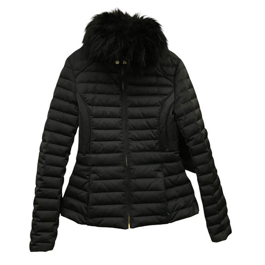 HUNTER ハンター ダウンジャケット レディース 冬 ファー ブラック XSサイズ 中古 N1