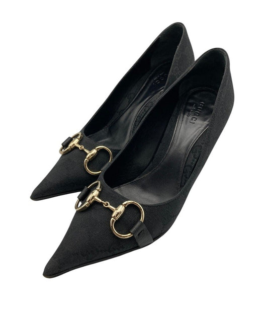 GUCCI グッチ オリジナルGG ホースビット ポインテッドトゥ パンプス 138530 サイズ35 1/2 中古 D4