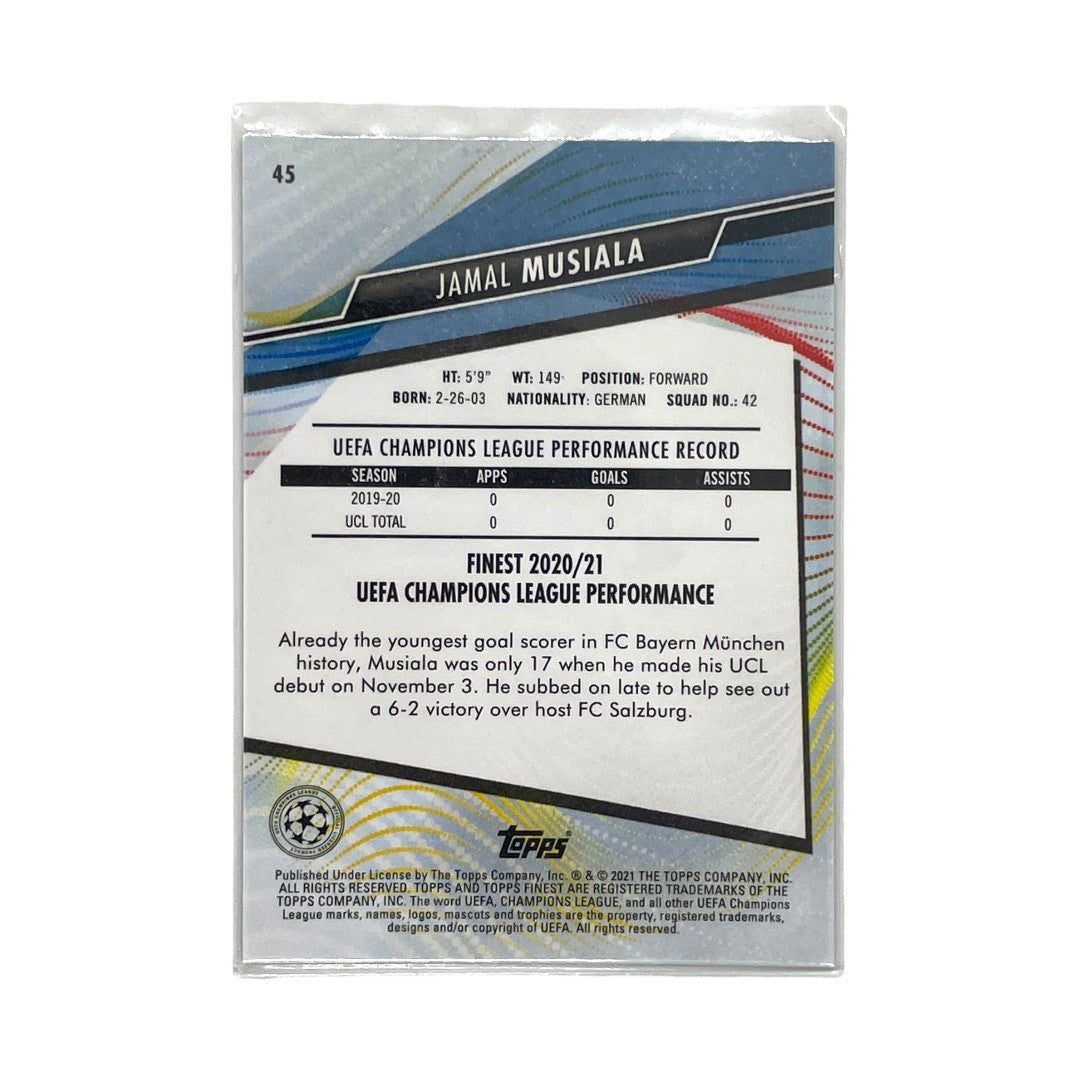 TOPPS サッカーカード FINEST JAMAL MUSIALA BAYERN MUNCHEN #45 中古 IT1
