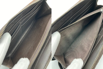 BOTTEGA VENETA ボッテガヴェネタ イントレチャート ラウンドファスナー長財布 中古 D4