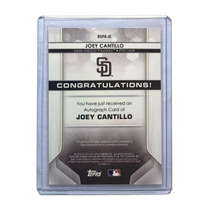 TOPPS MLBカード BOWMAN STERLING JOEY CANTILLO SAN DIEGO PADRES #BSPA-JC 中古 IT2