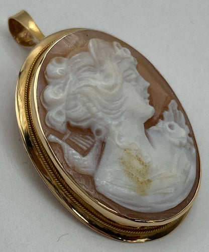 K18 カメオ ブローチ/ペンダントトップ 中古 D4
