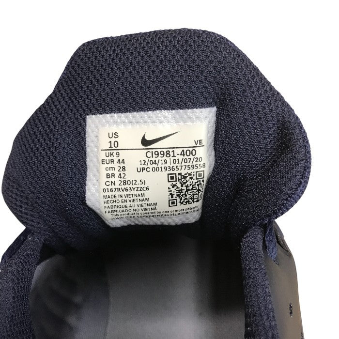 NIKE ナイキ ダウンシフター10 メンズ オールシーズン ランニングシューズ ネイビー 28cm CI9981-400 中古 N1