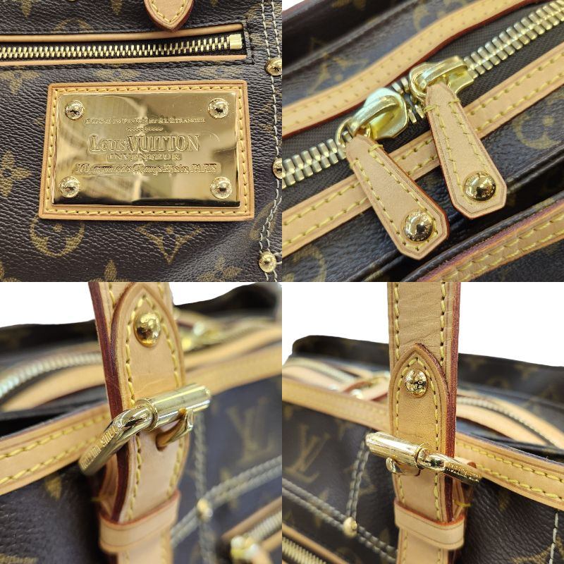 LOUIS VUITTON ルイヴィトン リヴェット ハンドバッグ レディース モノグラム 肩掛けショルダーバッグ ブラウン M40140 中古 T1