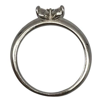 ヴァンドーム青山 Pt900 ダイヤモンド0.18ct リング レディース プラチナ フラワーモチーフ マーキスカット 7号 中古 T1