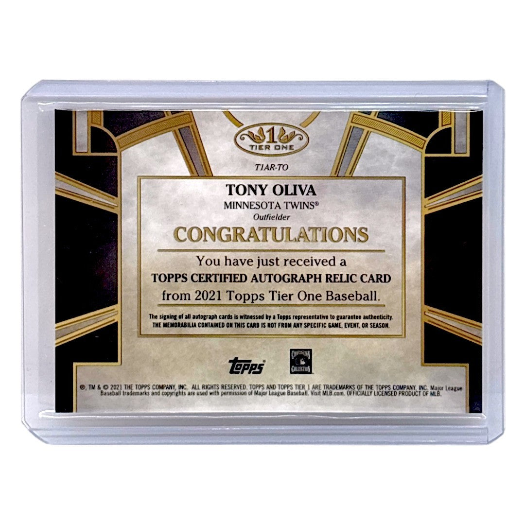 TOPPS MLBカード TIER ONE TONY OLIVA MINNESOTA TWINS /50 #T1AR-TO 中古 IT1