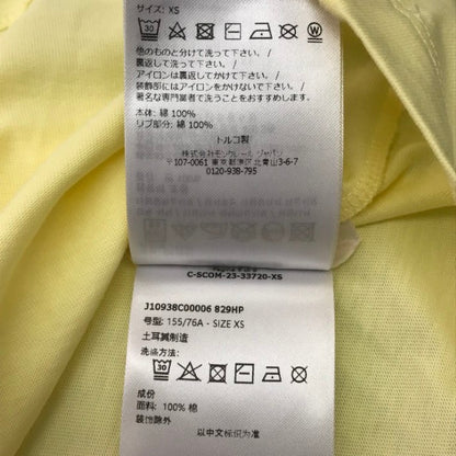 MONCLER モンクレール Tシャツ レディース 半袖 コットン ロゴ 刺繍 ワッペン イエロー XSサイズ J10938C00006 中古 T1